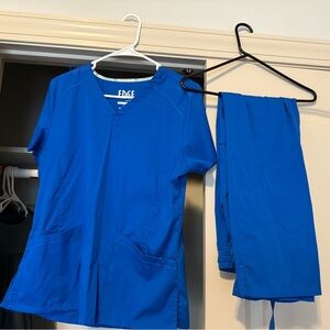 Edge Blue Scrub Set